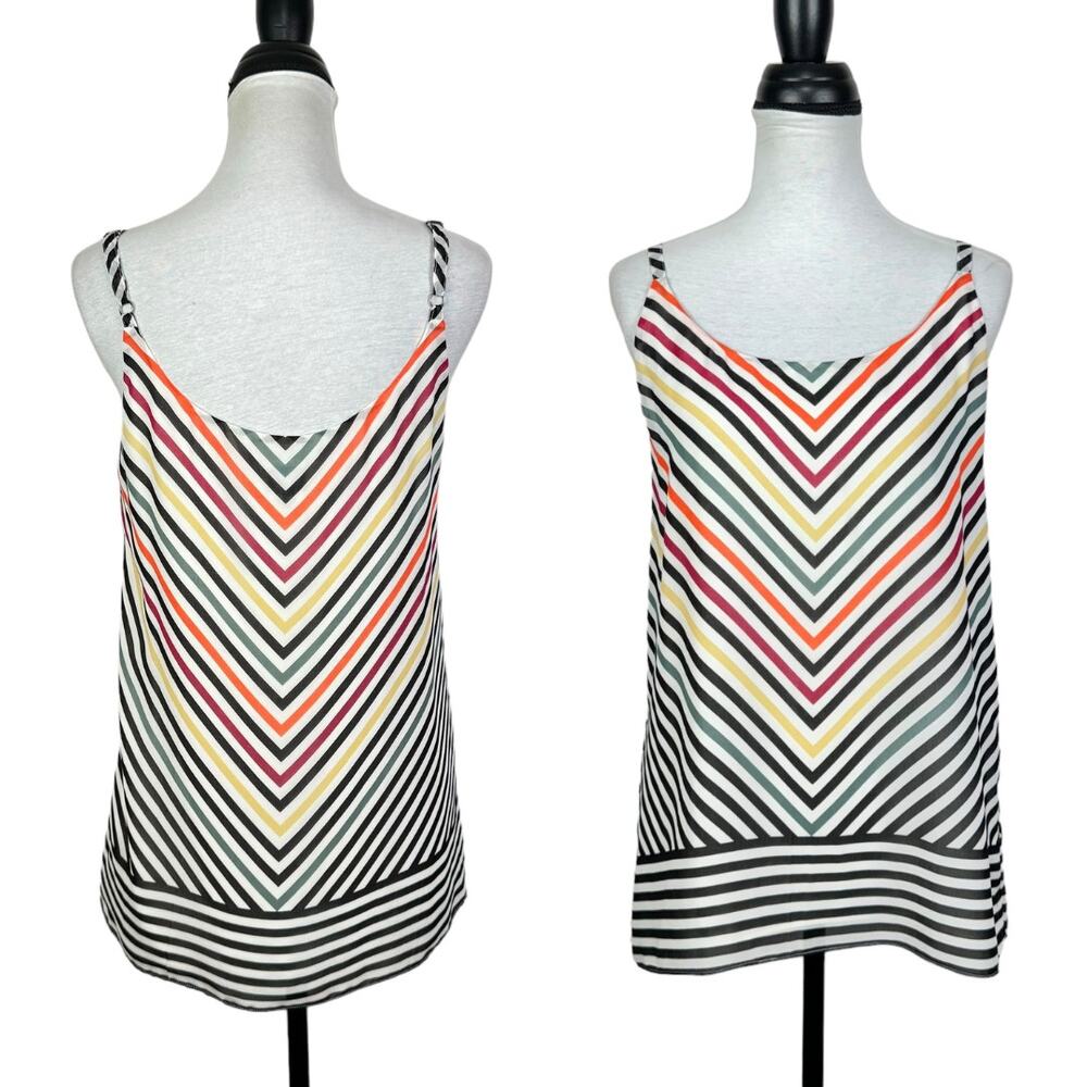 Cabi 5043 Linea Multi Color Rainbow Stripe Cami Layering Tank Top
